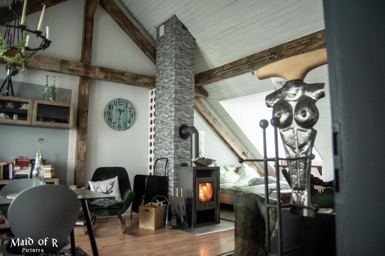 Hof Vierzehnender Im Hohen Venn - 70Qm Fachwerk-Studio - Grosses Wohn-Schlafzimmer Mit Dachterrasse Und Kaminofen - Separate Kueche - Perfekt Fuer Paare - Monschau - Eifel - Hunde Willkommen - Islandpferde エクステリア 写真