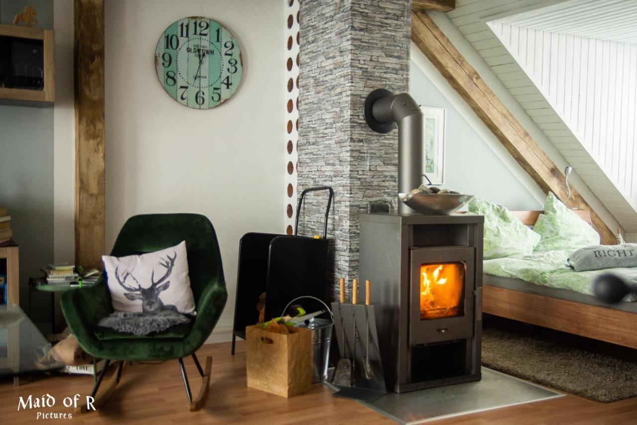 Hof Vierzehnender Im Hohen Venn - 70Qm Fachwerk-Studio - Grosses Wohn-Schlafzimmer Mit Dachterrasse Und Kaminofen - Separate Kueche - Perfekt Fuer Paare - Monschau - Eifel - Hunde Willkommen - Islandpferde エクステリア 写真