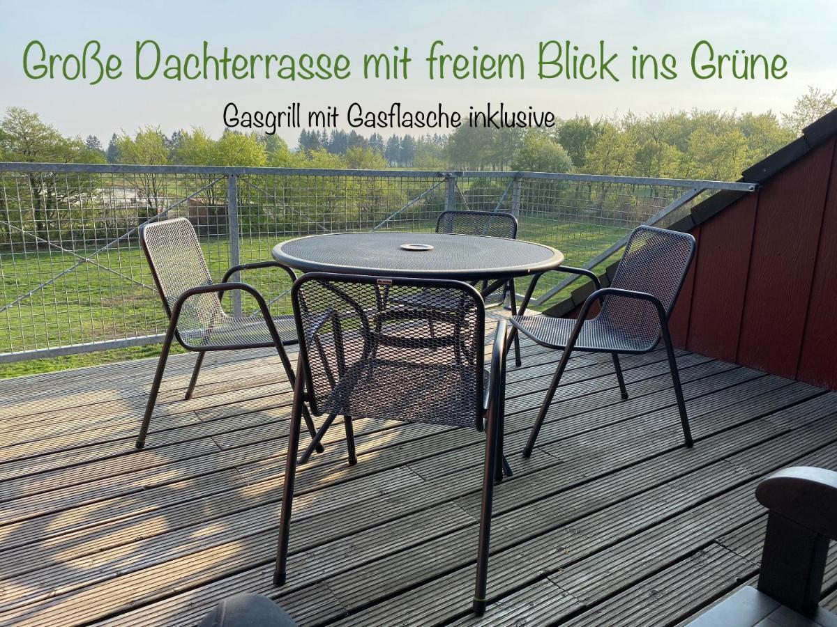 Hof Vierzehnender Im Hohen Venn - 70Qm Fachwerk-Studio - Grosses Wohn-Schlafzimmer Mit Dachterrasse Und Kaminofen - Separate Kueche - Perfekt Fuer Paare - Monschau - Eifel - Hunde Willkommen - Islandpferde エクステリア 写真